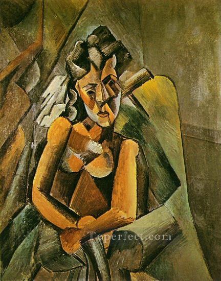 Mujer sentada 1909 cubista Pablo Picasso Pintura al óleo
